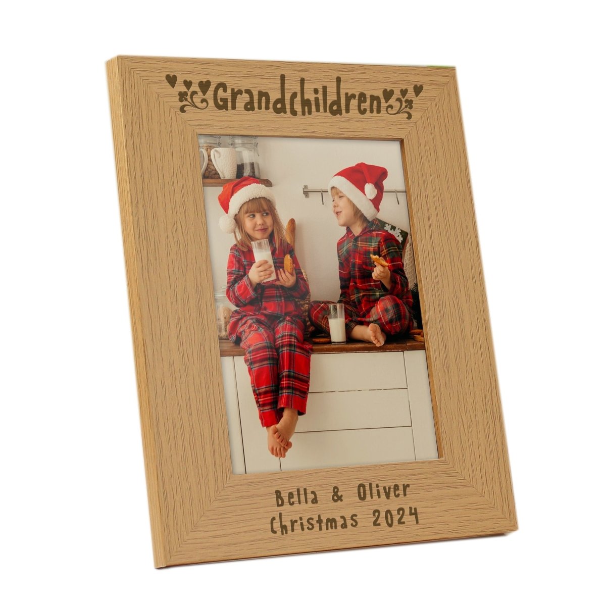 Personalised Grandchildren 5x7 Inch Wooden Photo Frame