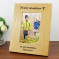 Personalised Great Grandchildren 4x6 Inch Oak Finish Photo Frame