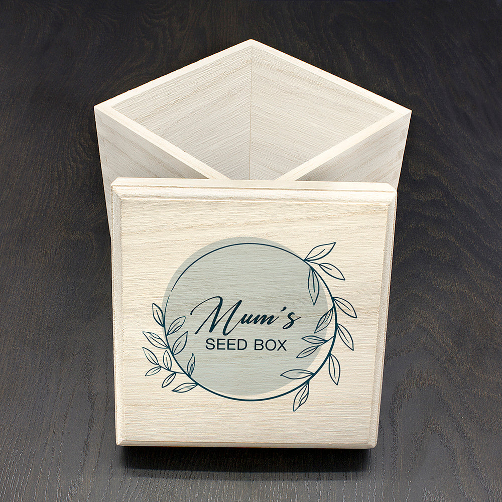 Personalised Personalised Green Wreath Seeds Box