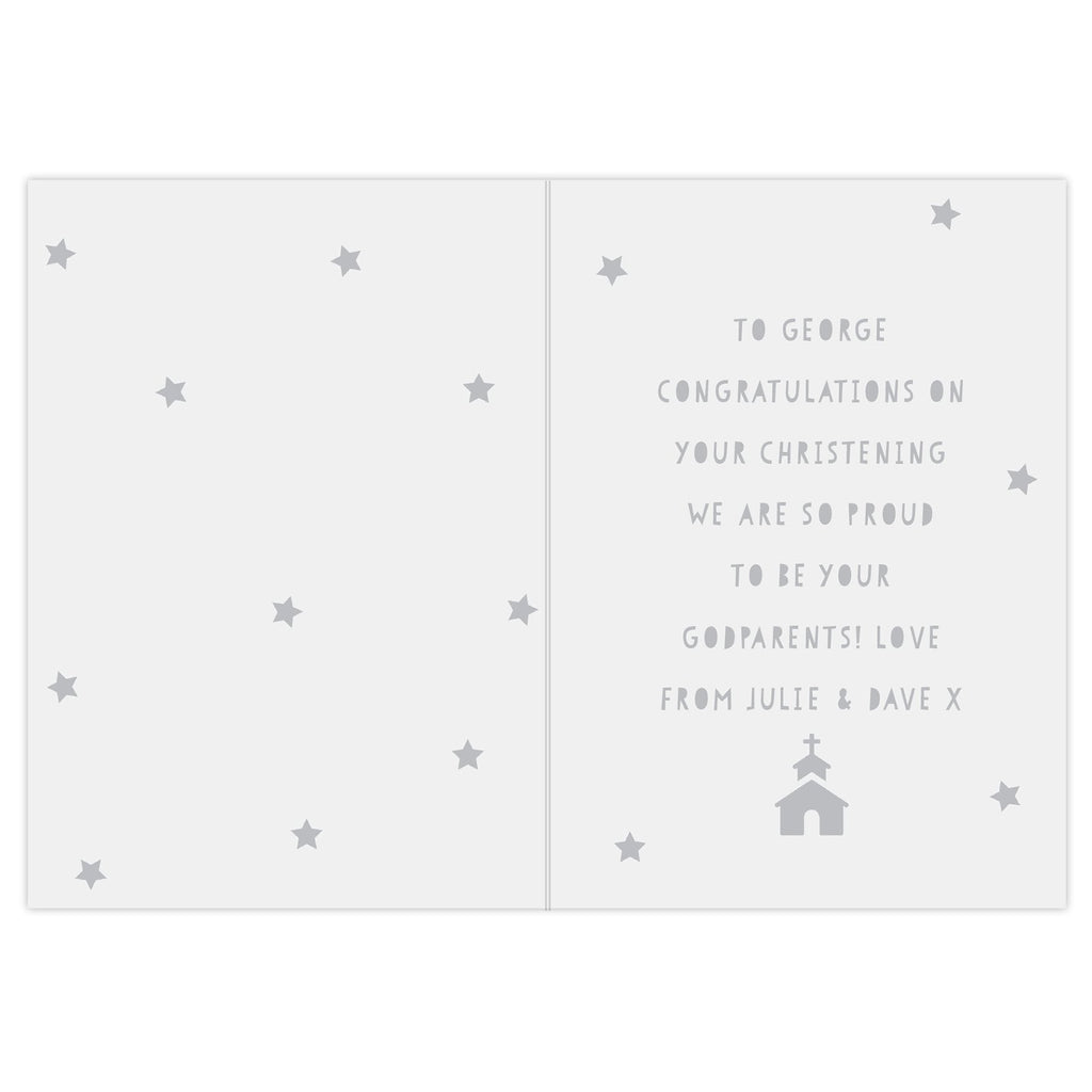 Personalised Grey Papercut Style Card