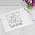 Personalised Grey Papercut Style Hardback Guest Book & Pen