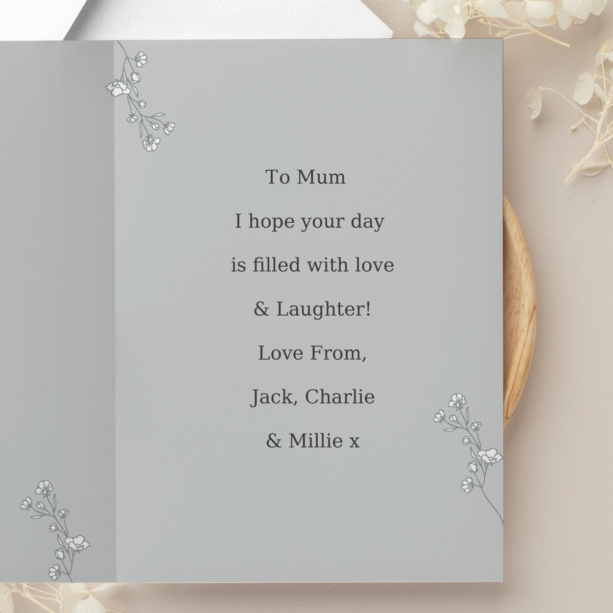 Personalised Grey Snapshot Photo Upload Greeting Card