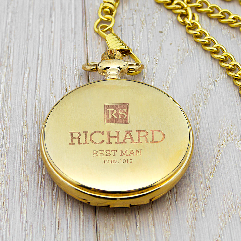 Personalised Personalised Groomsman Monogram Collection Pocket Watch