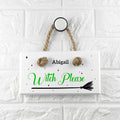 Personalised Personalised Halloween Witches Broom Sign