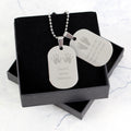 Personalised Hands And Feet New Baby Stainless Steel Double Dog Tag Necklace
