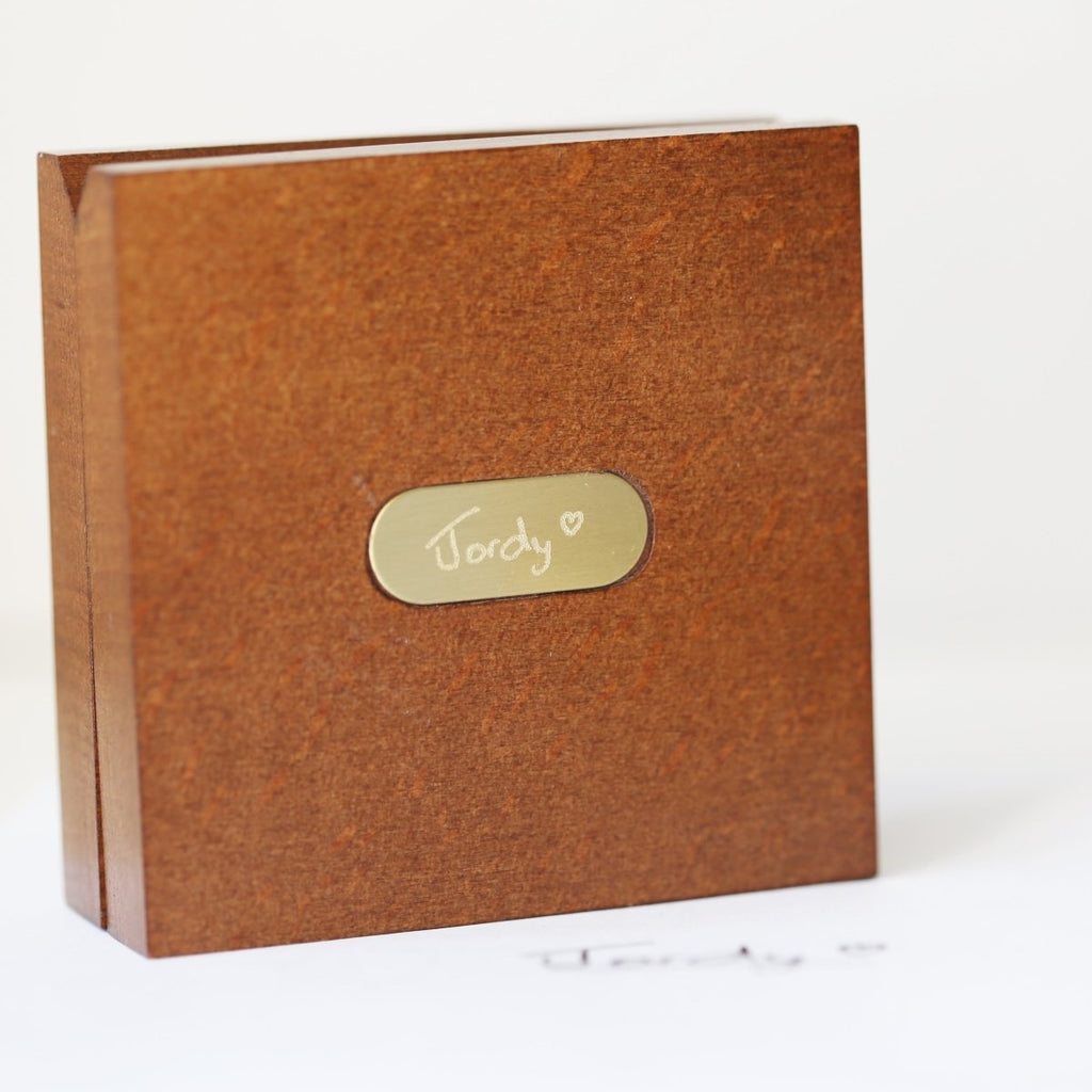 Personalised Handwriting Compass Personalised With Timber Box