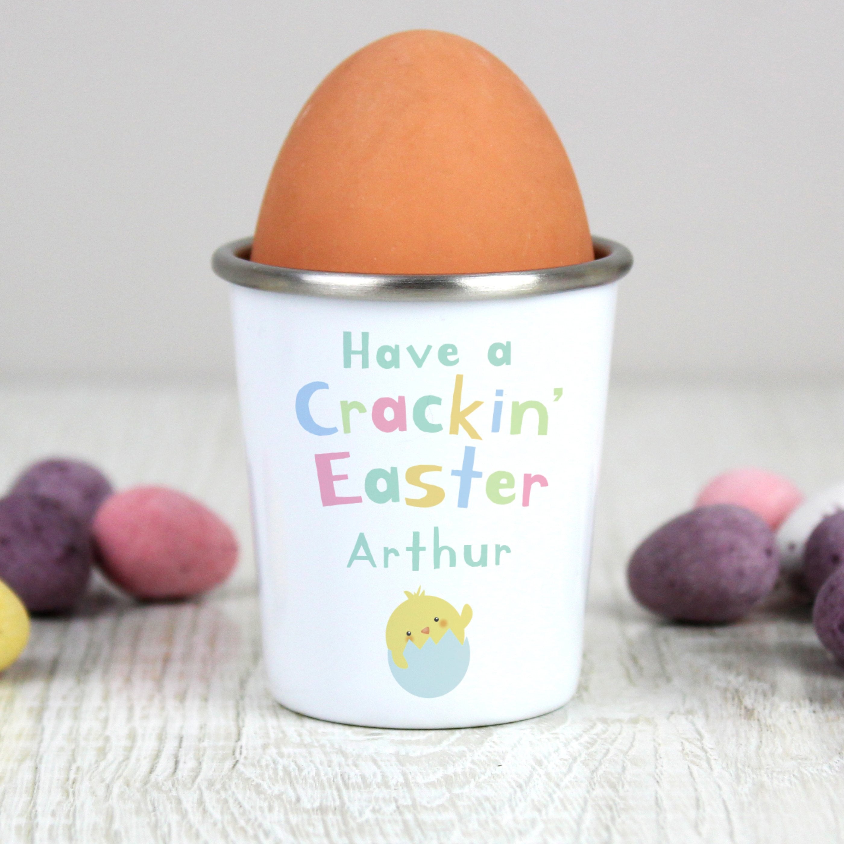 Personalised Have A Cracking Easter Egg Cup