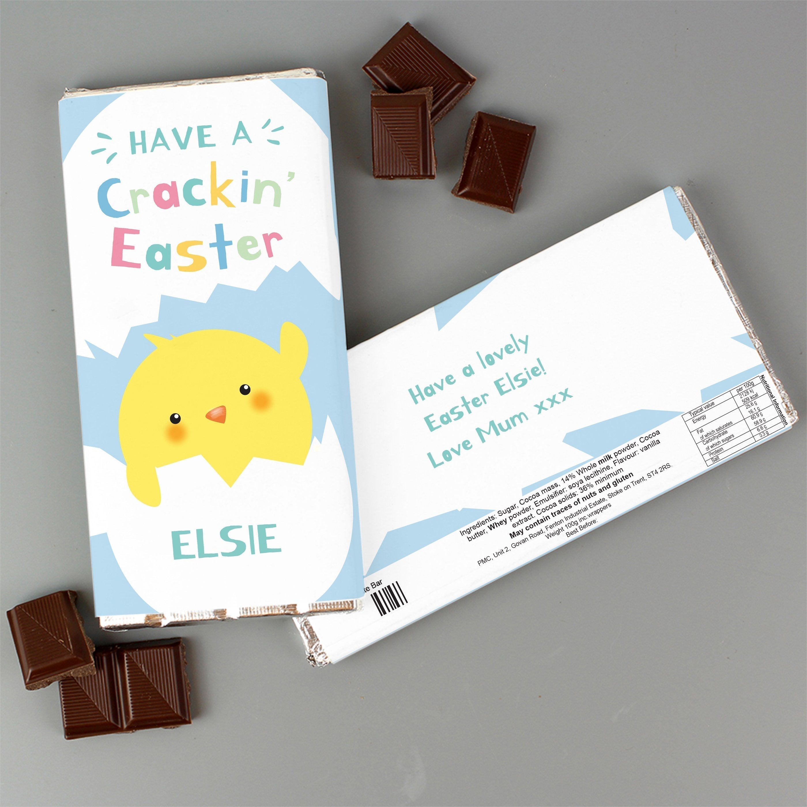 Personalised Have A Cracking Easter Milk Chocolate Bar