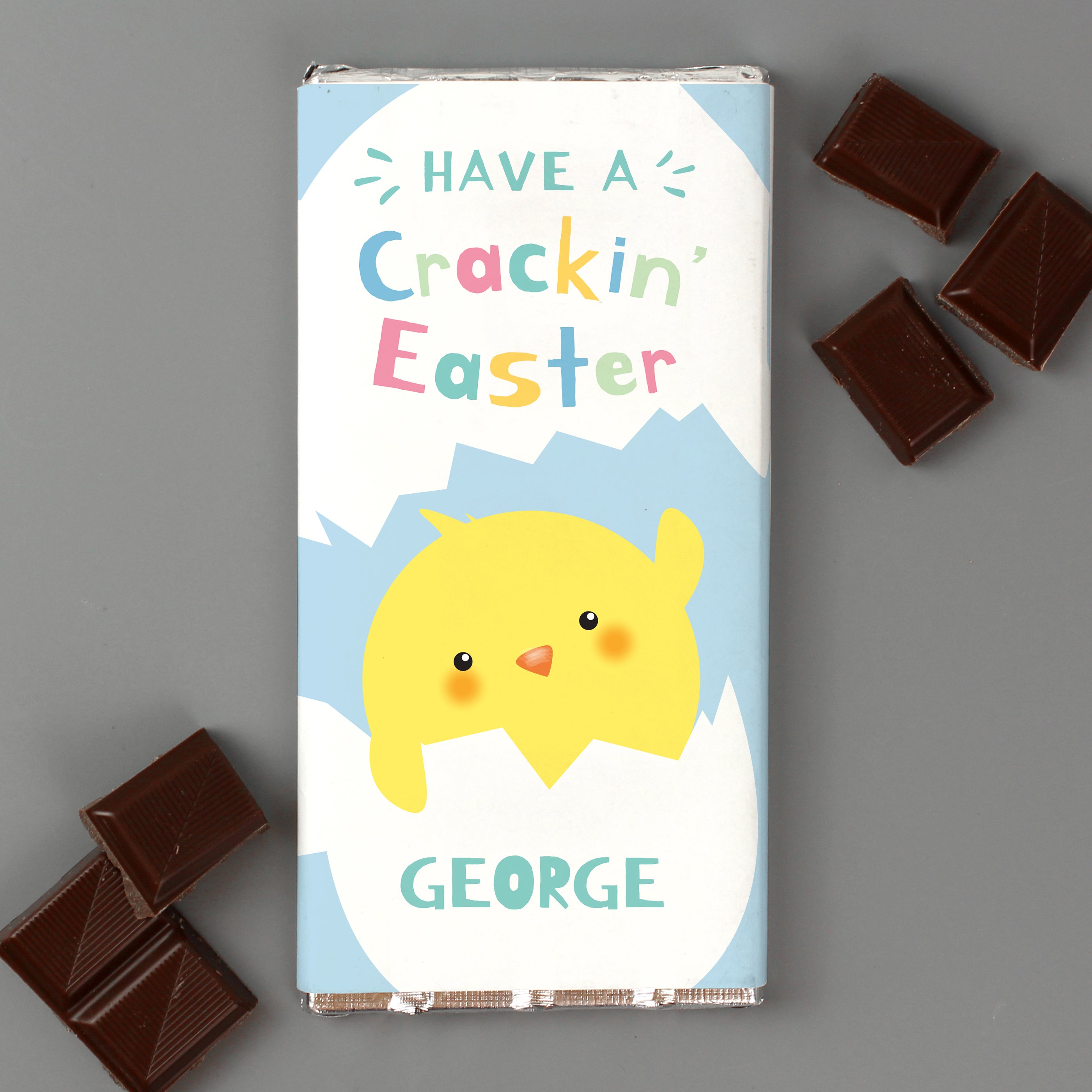 Personalised Have A Cracking Easter Milk Chocolate Bar