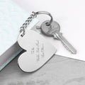 Personalised Heart Silver Plated Keyring