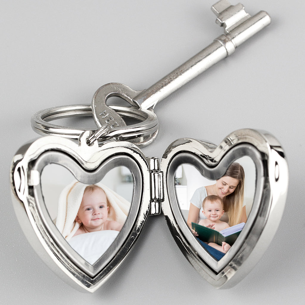Personalised Heart Photoframe Keyring