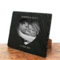 Personalised Heart Slate Picture Frame