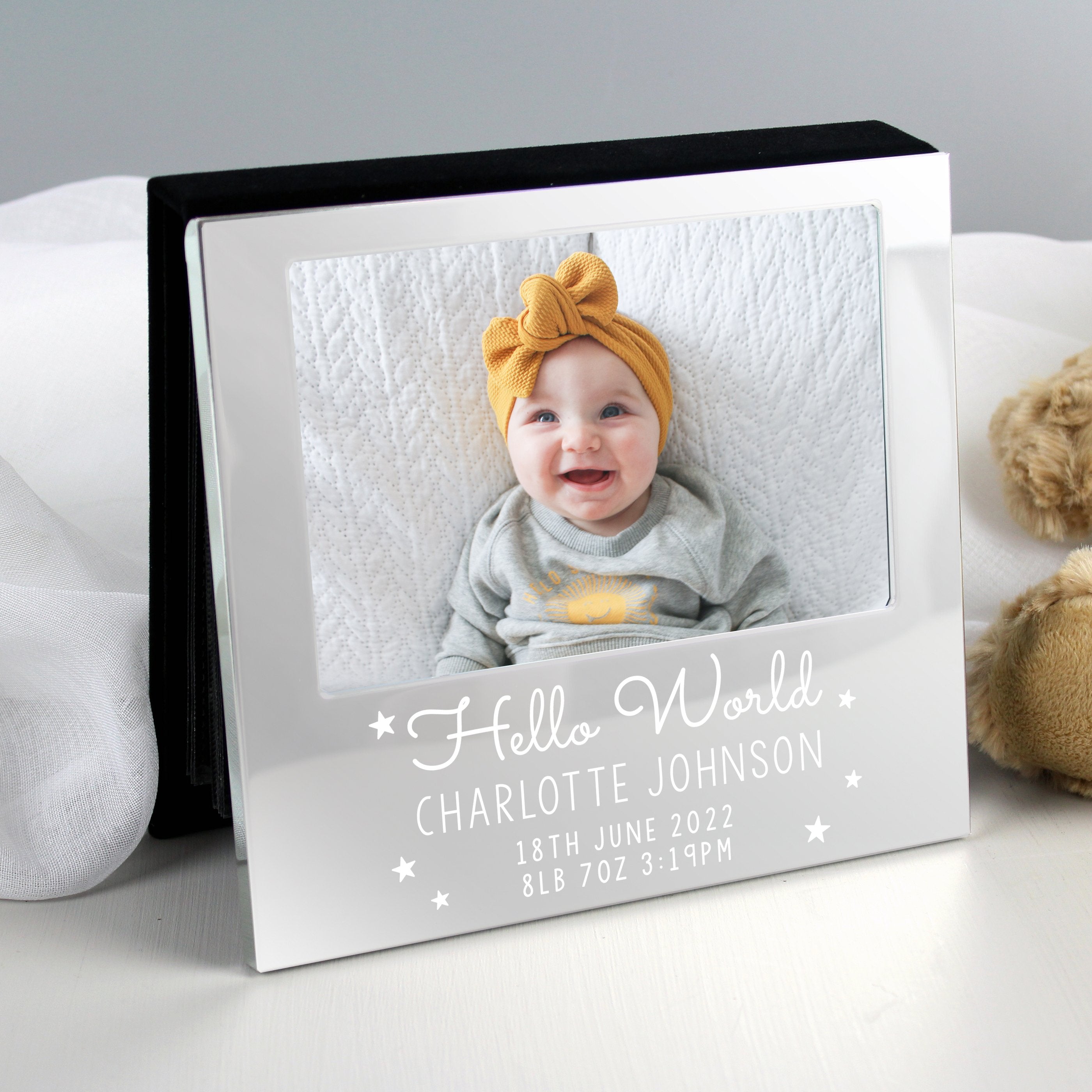 Personalised Hello World 6x4 Inch Photo Frame Album