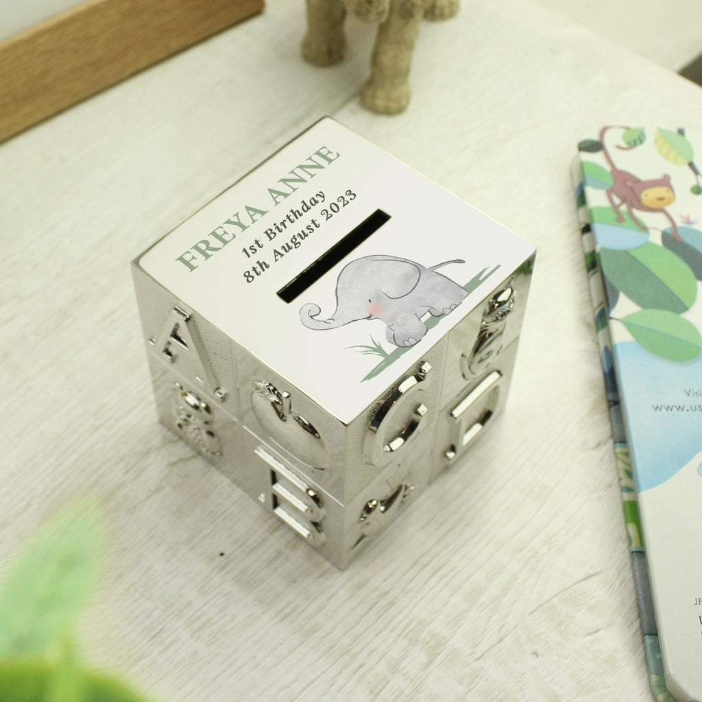 Personalised Hessian Friends Abc Money Box