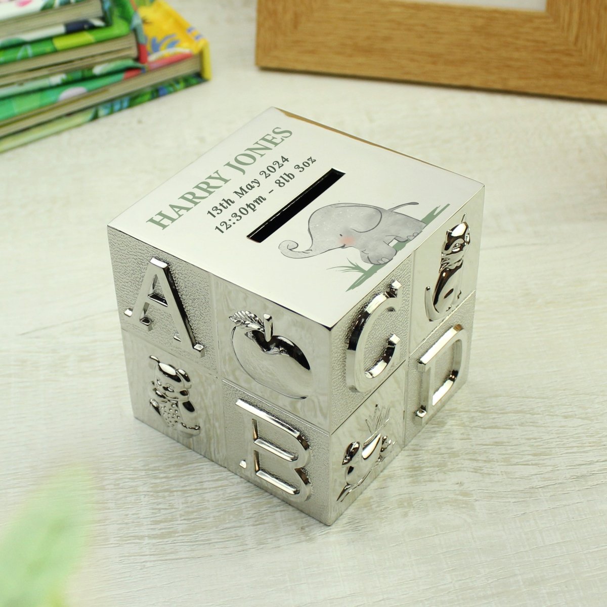 Personalised Hessian Friends Abc Money Box