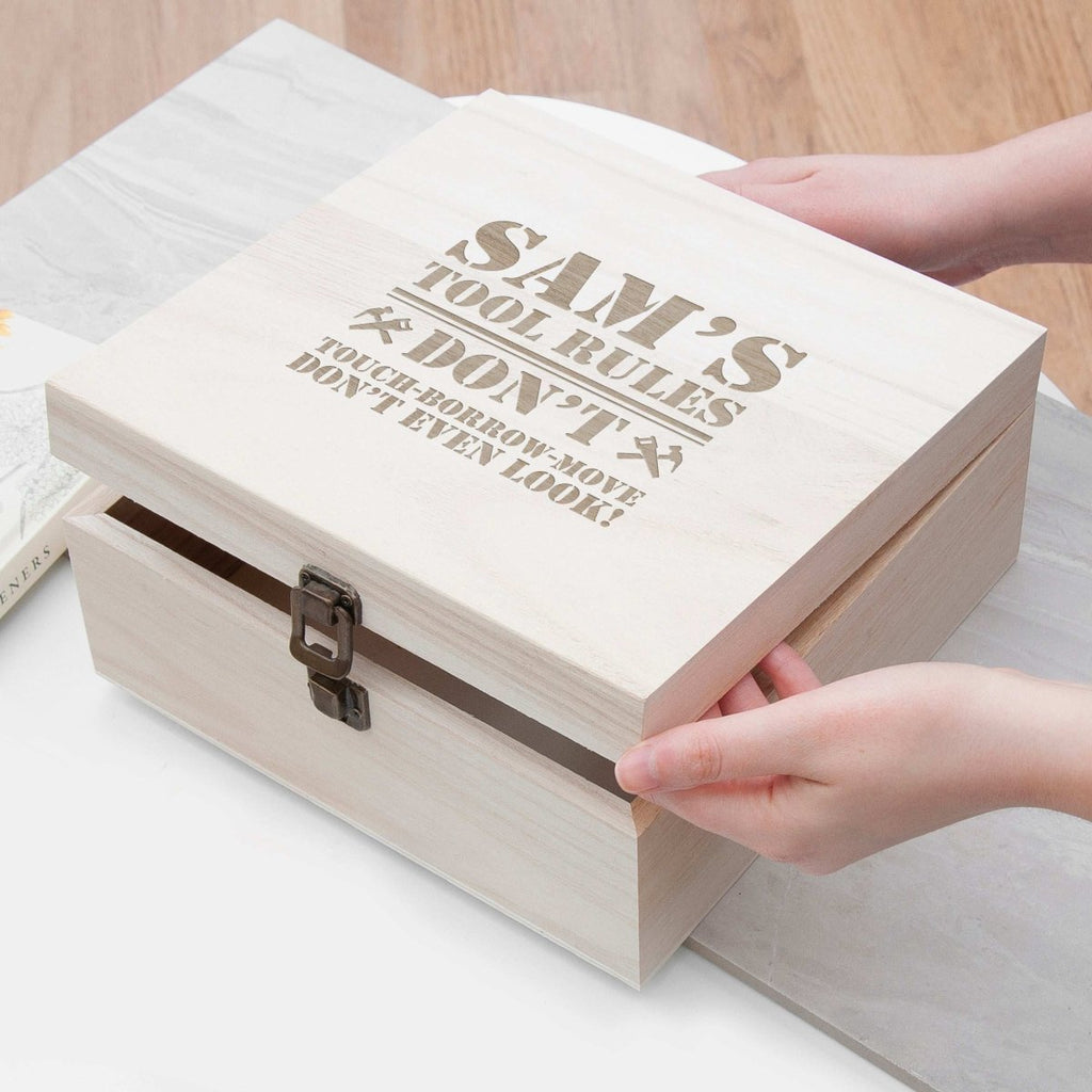 Personalised His Tools His Rules Tool Box