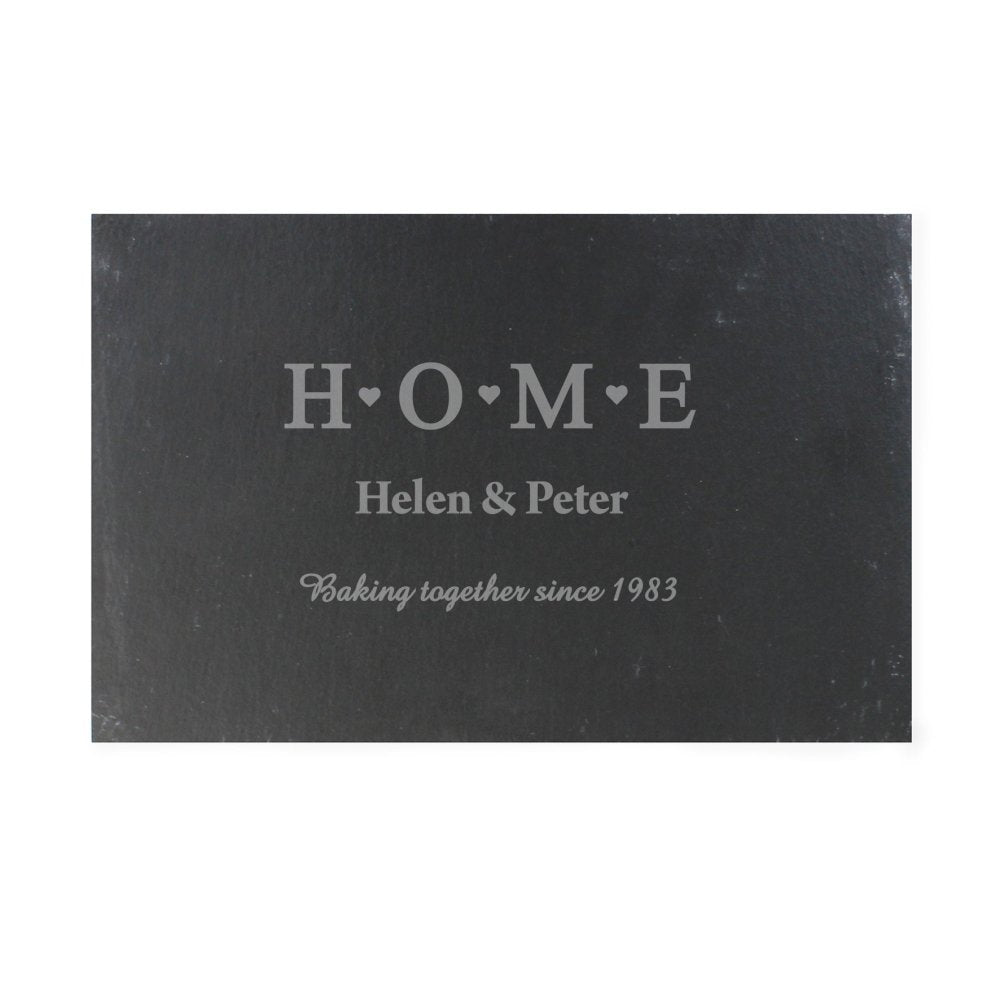 Personalised Home Slate Rectangle Placemat