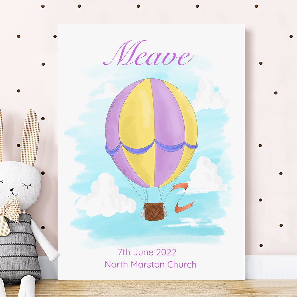 Personalised Personalised Hot Air Balloon Framed Print