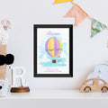 Personalised Personalised Hot Air Balloon Framed Print