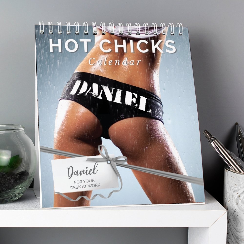 Personalised Hot Chicks Desk 2026 Calendar