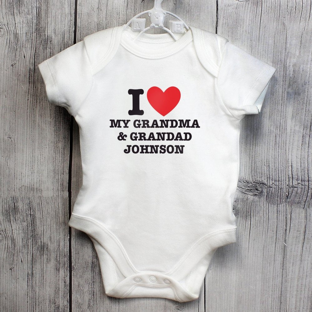 Personalised I Heart 0-3 Months Baby Vest