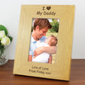 Personalised I Heart 4x6 Inch Oak Finish Photo Frame