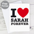 Personalised I Heart Card