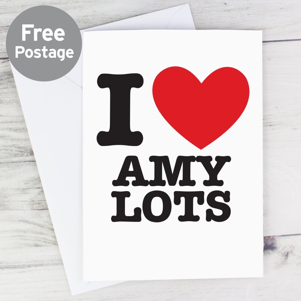Personalised I Heart Card