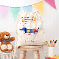 Personalised I Love Pets Cotton Nursery Bag