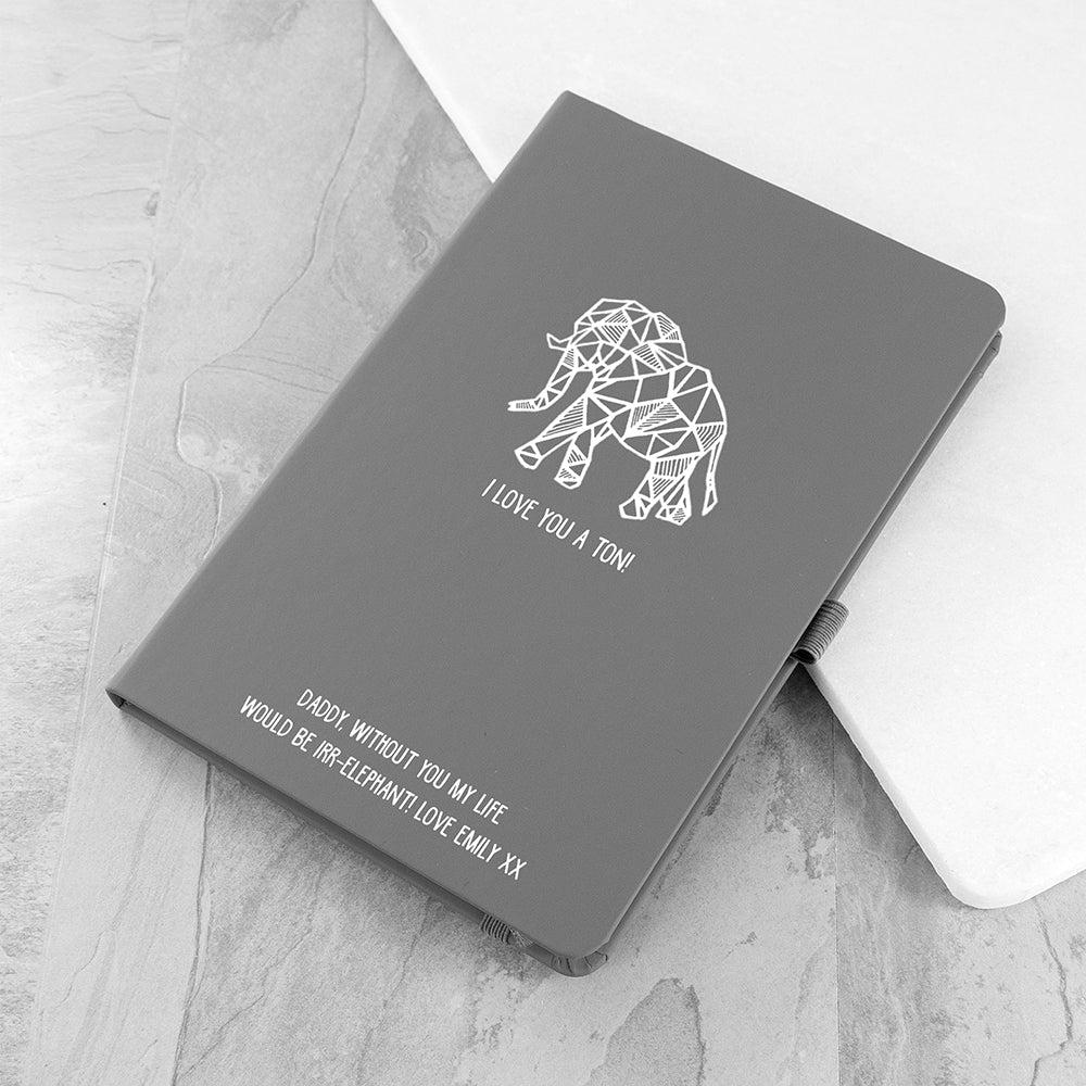 Personalised Personalised I Love You A Ton A5 Notebook