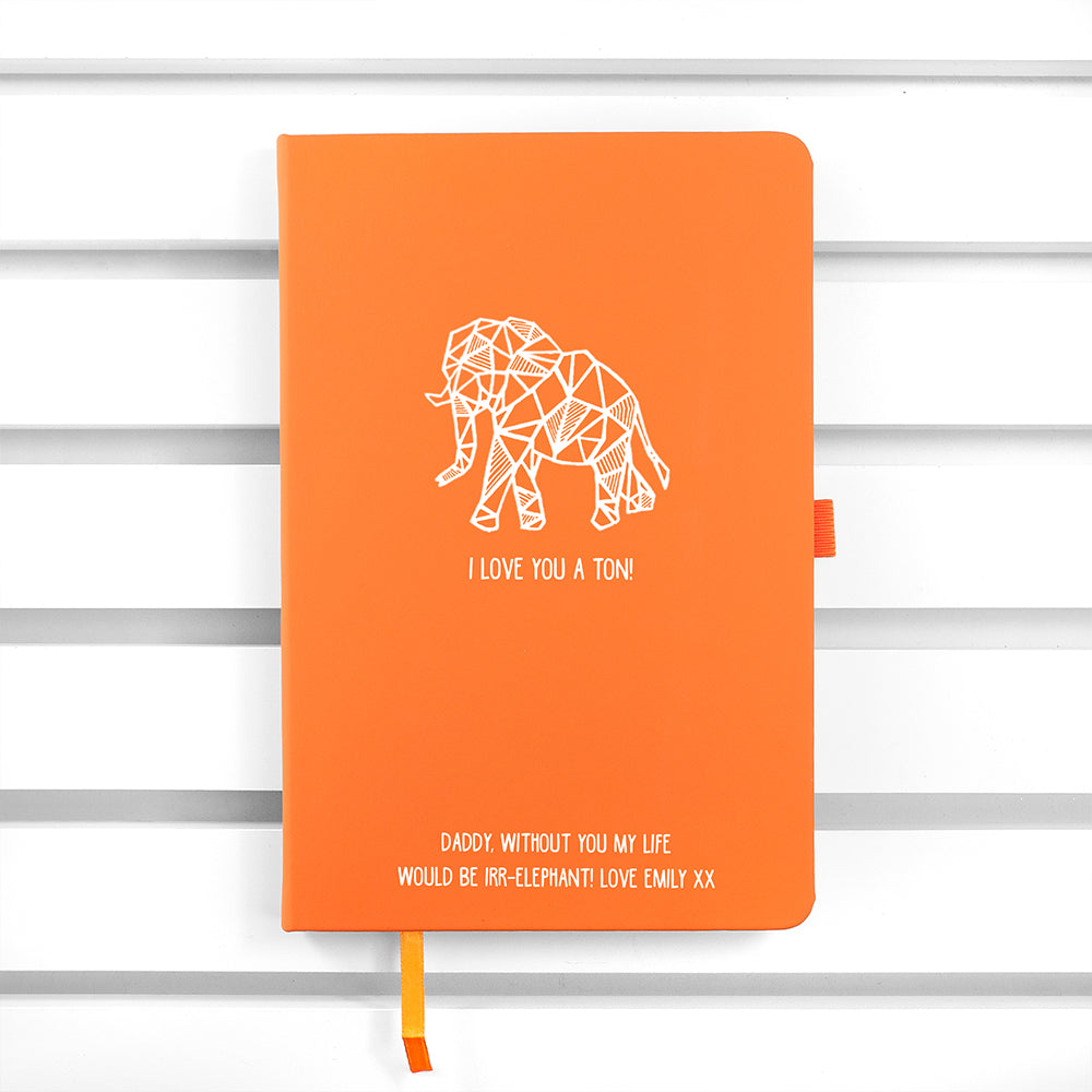 Personalised Personalised I Love You A Ton A5 Notebook