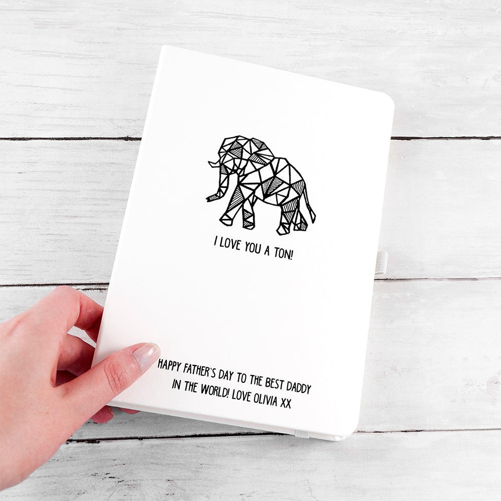 Personalised Personalised I Love You A Ton A5 Notebook