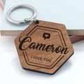 Personalised Personalised I Love You Engraved Keyring