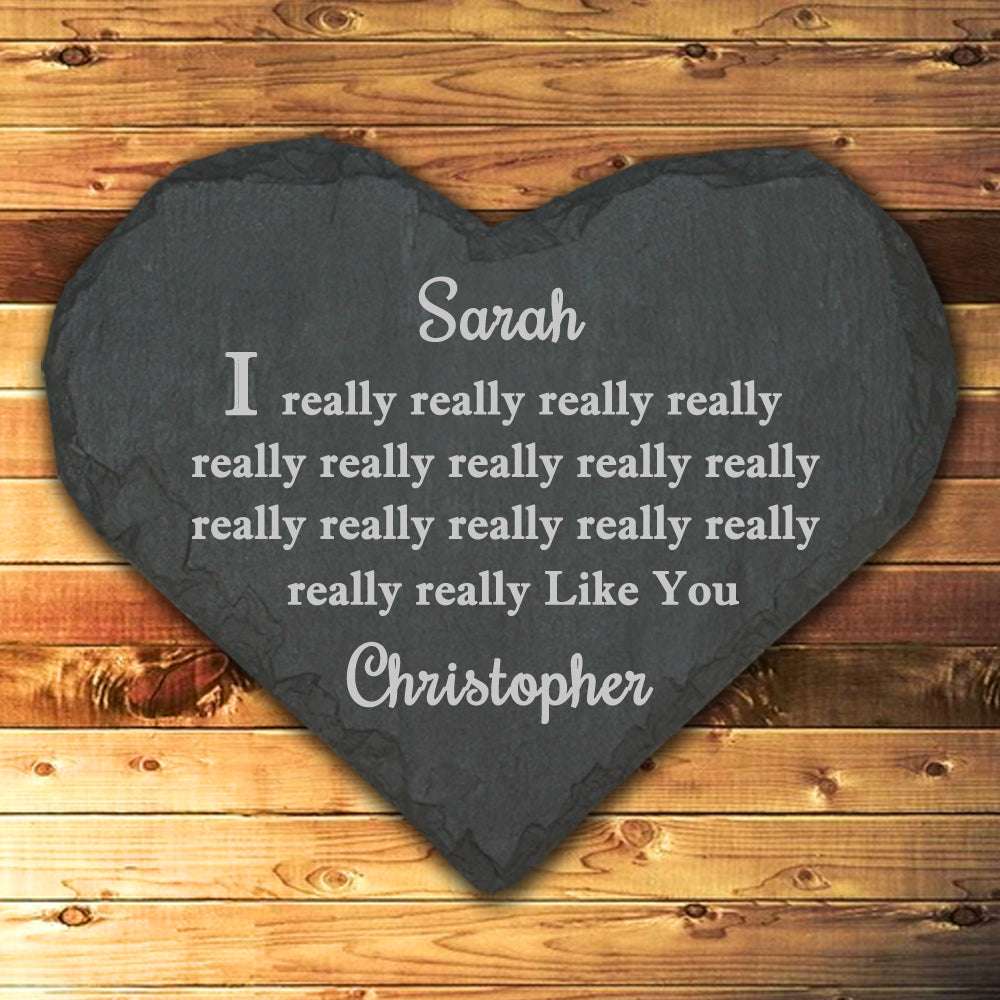 Personalised I Really Like You Heart Keepsake