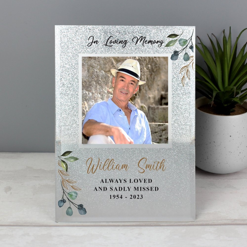 Personalised In Loving Memory 4x4 Inch Glitter Frame