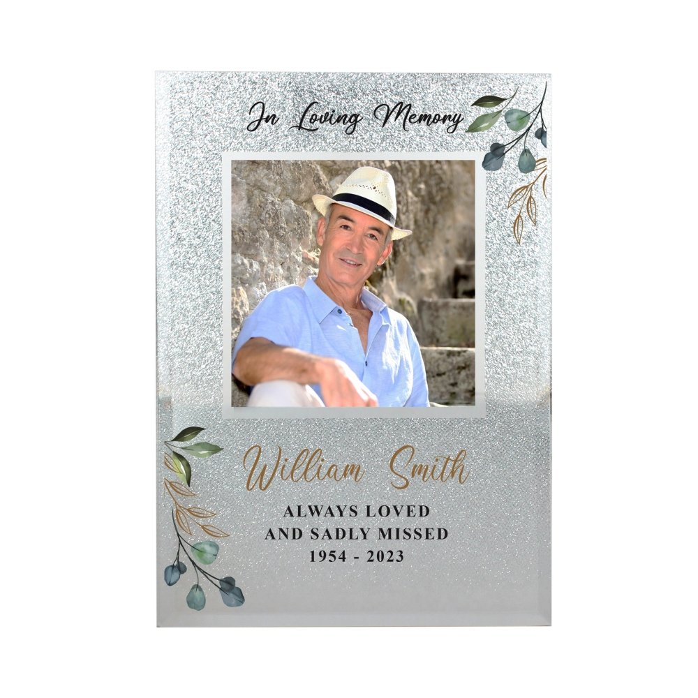 Personalised In Loving Memory 4x4 Inch Glitter Frame