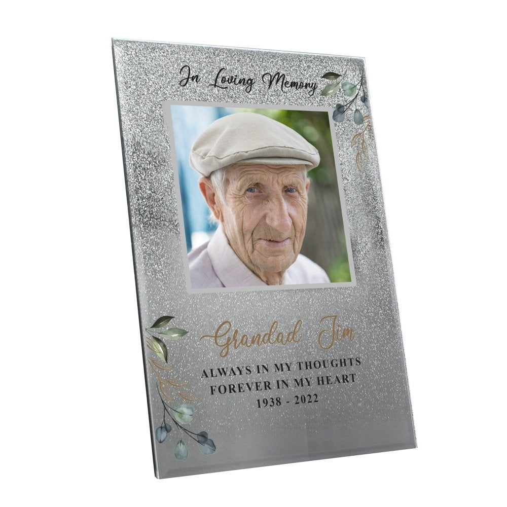 Personalised In Loving Memory 4x4 Inch Glitter Frame