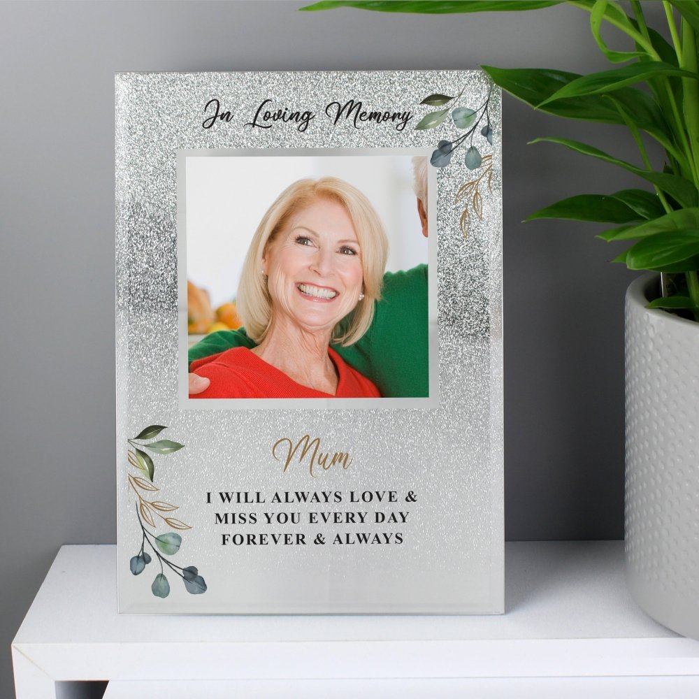 Personalised In Loving Memory 4x4 Inch Glitter Frame