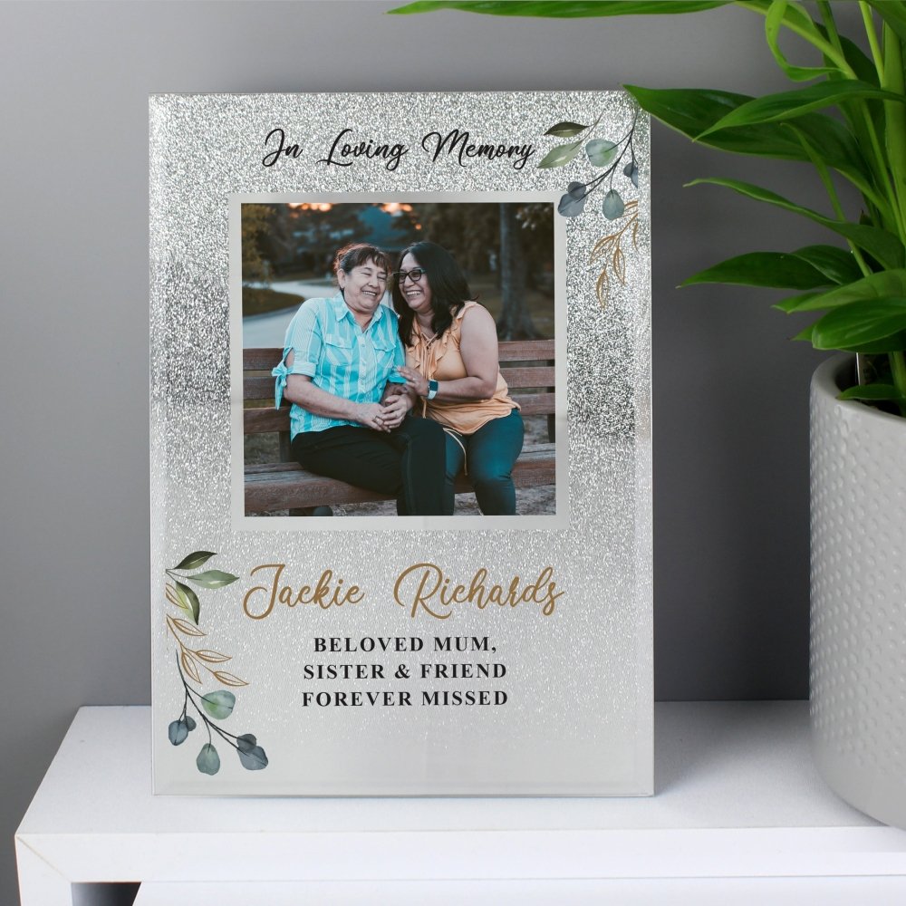 Personalised In Loving Memory 4x4 Inch Glitter Frame