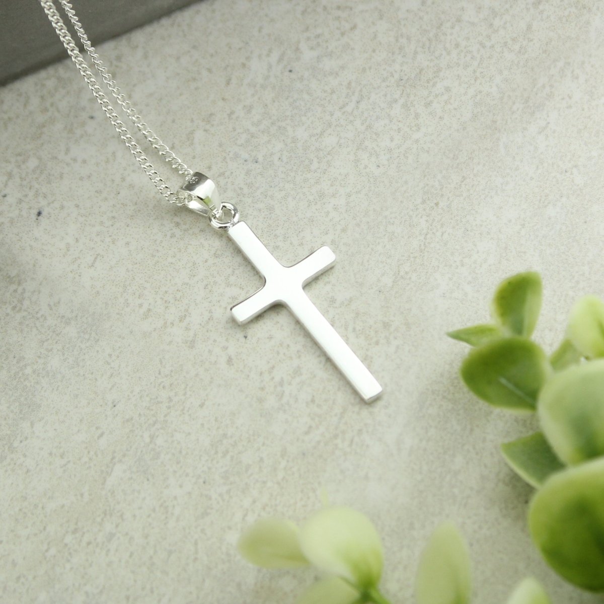 Personalised In Loving Memory Cross Sentiment Necklace And Box