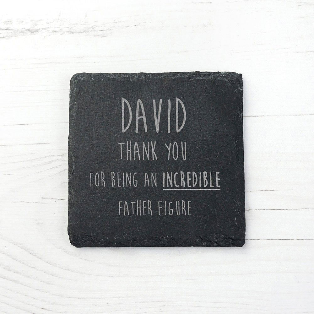 Personalised Incredible Father Figure Slate Keepsake