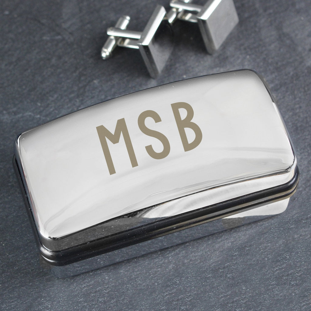 Personalised Initials Cufflink Box