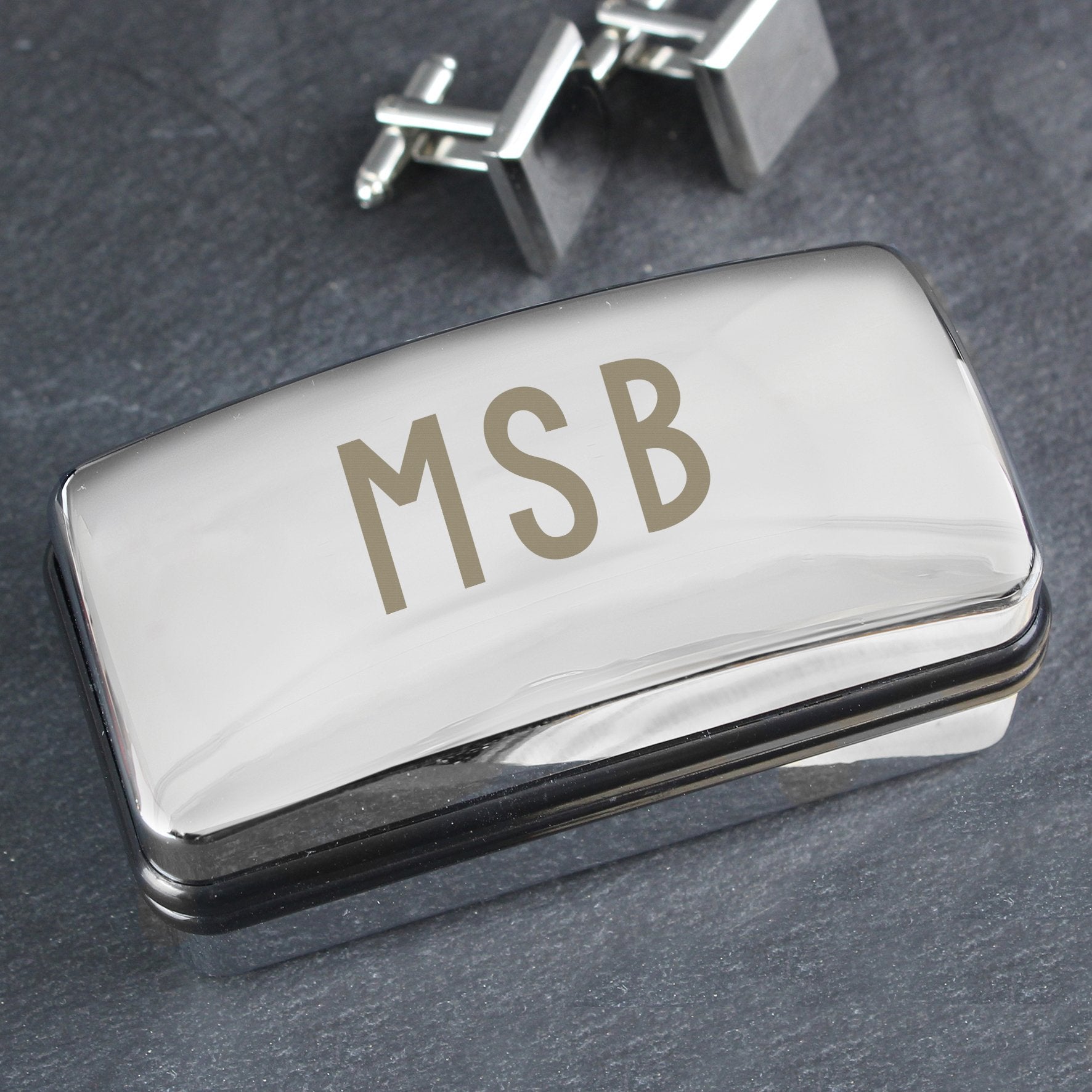 Personalised Initials Cufflink Box