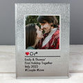 Personalised Instagram Post 4x4 Inch Glitter Glass Photo Frame