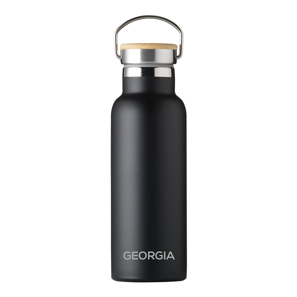Personalised Personalised Insulated Bottle 17oz Bamboo Lid - Small Personalisation