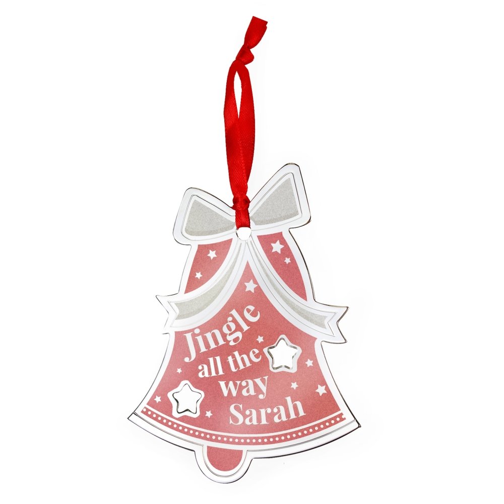 Personalised Jingle All The Way Bell Metal Decoration