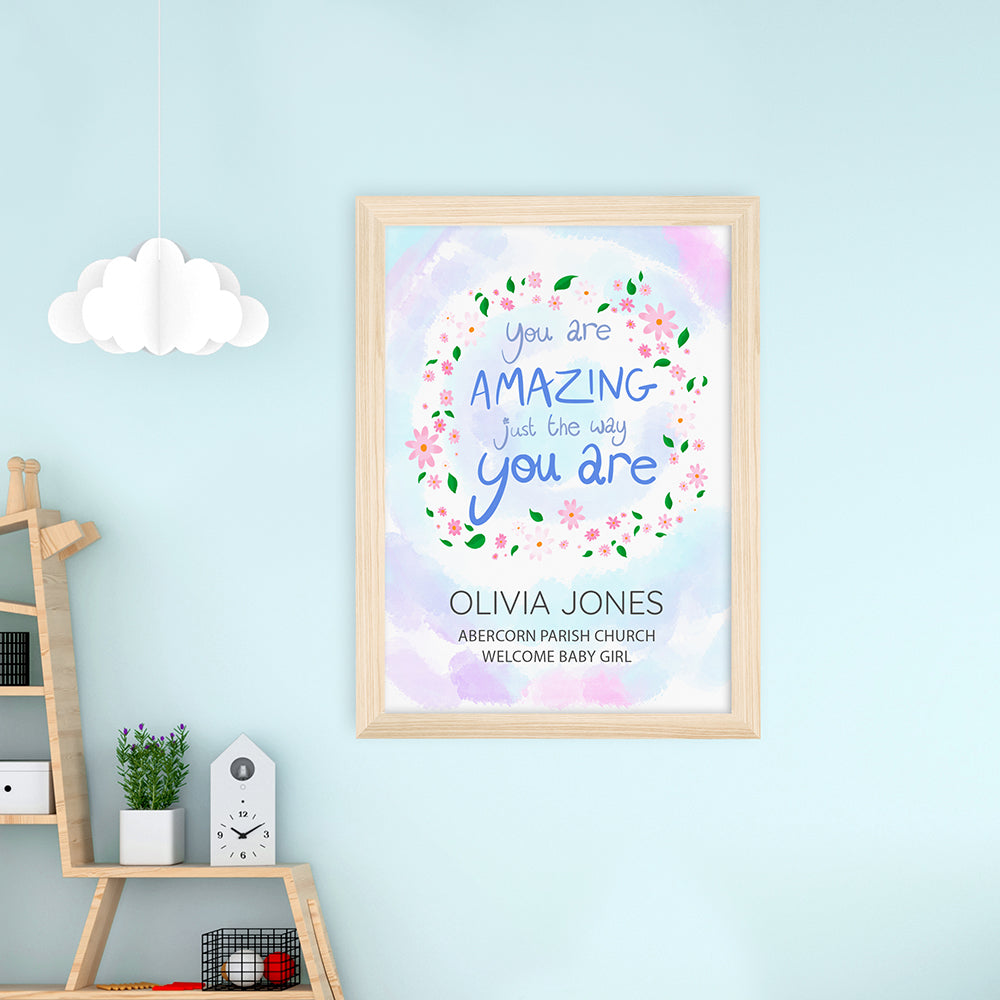 Personalised Personalised Just The Way You Are Framed Print