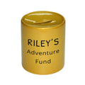 Personalised Personalised Kids Adventure Fund Gold Money Box