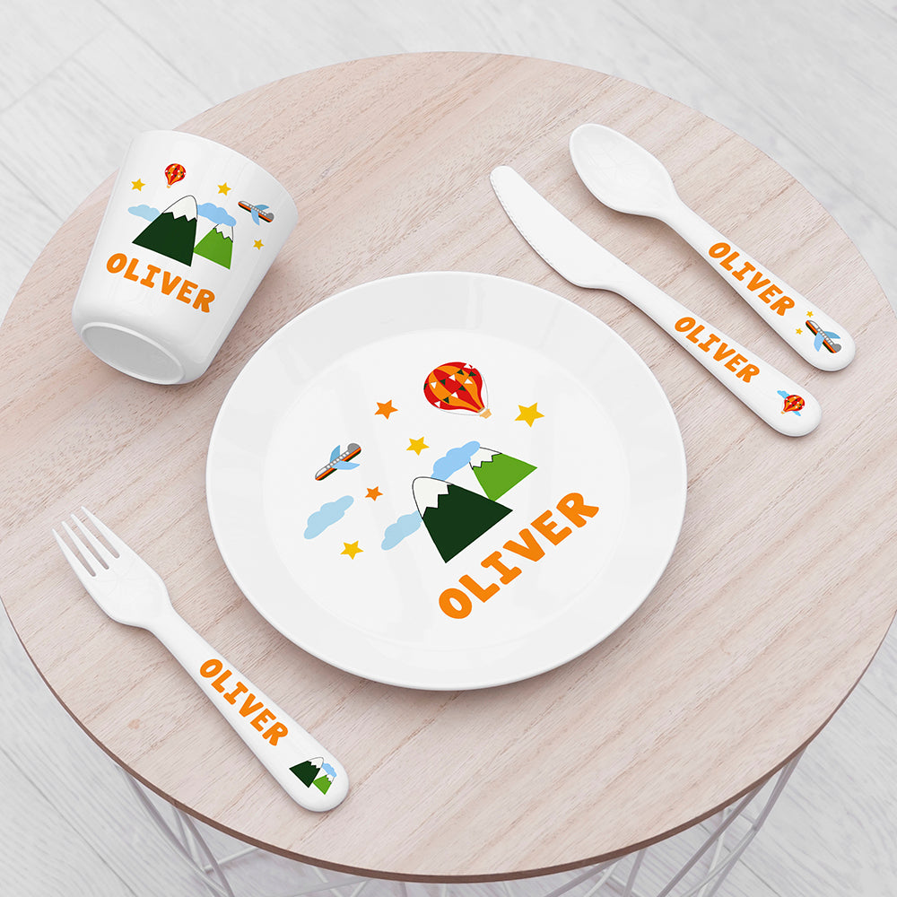 Personalised Personalised Kids Adventure Plastic Dining Set