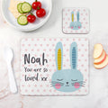 Personalised Personalised Kid's Bunny Rabbit Placemat Set
